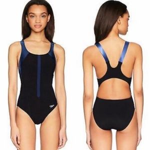 NWOT Speedo Siren FitMesh Powerplus One Piece Swimsuit